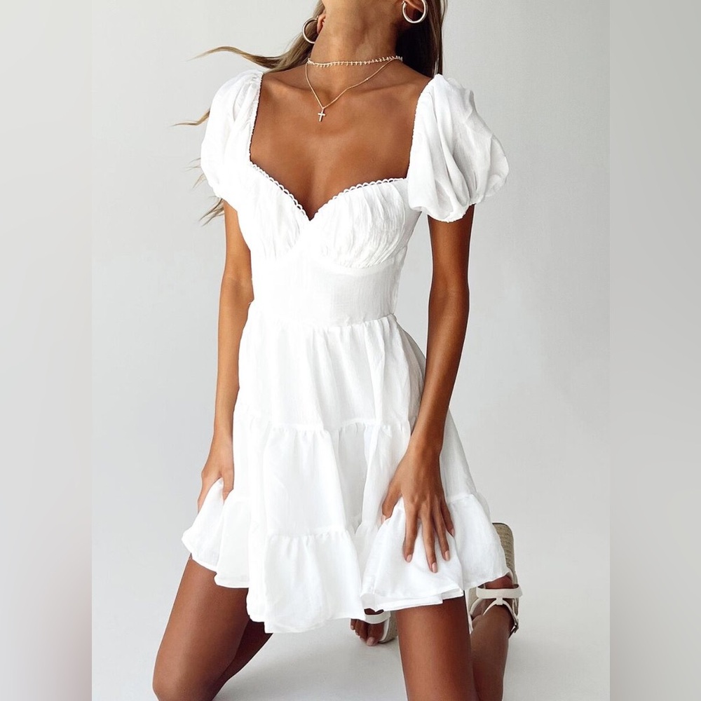 Princess Polly white Danny mini dress NWT